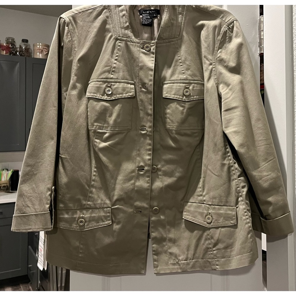 Pre-loved Light Jacket, size L, Beige
